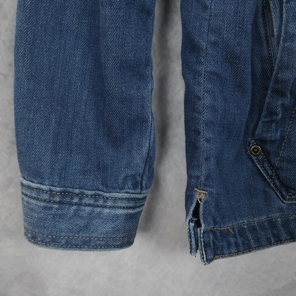 Orvis Field Shirt Jacket Womens Large Blue Denim Chore Military Utility Workwear - Picture 5 of 16